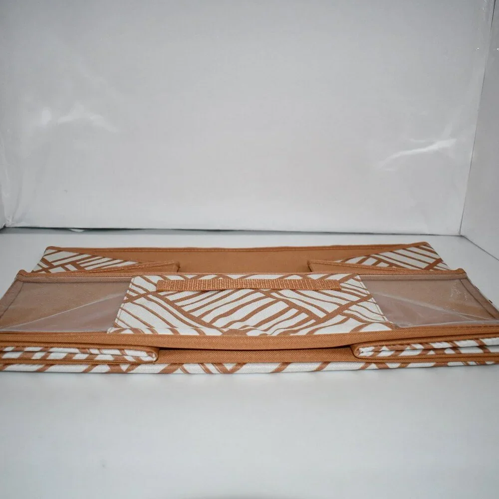 Thirty One  Shelf Storage Bin  in  Fawn Patchwork  NWT